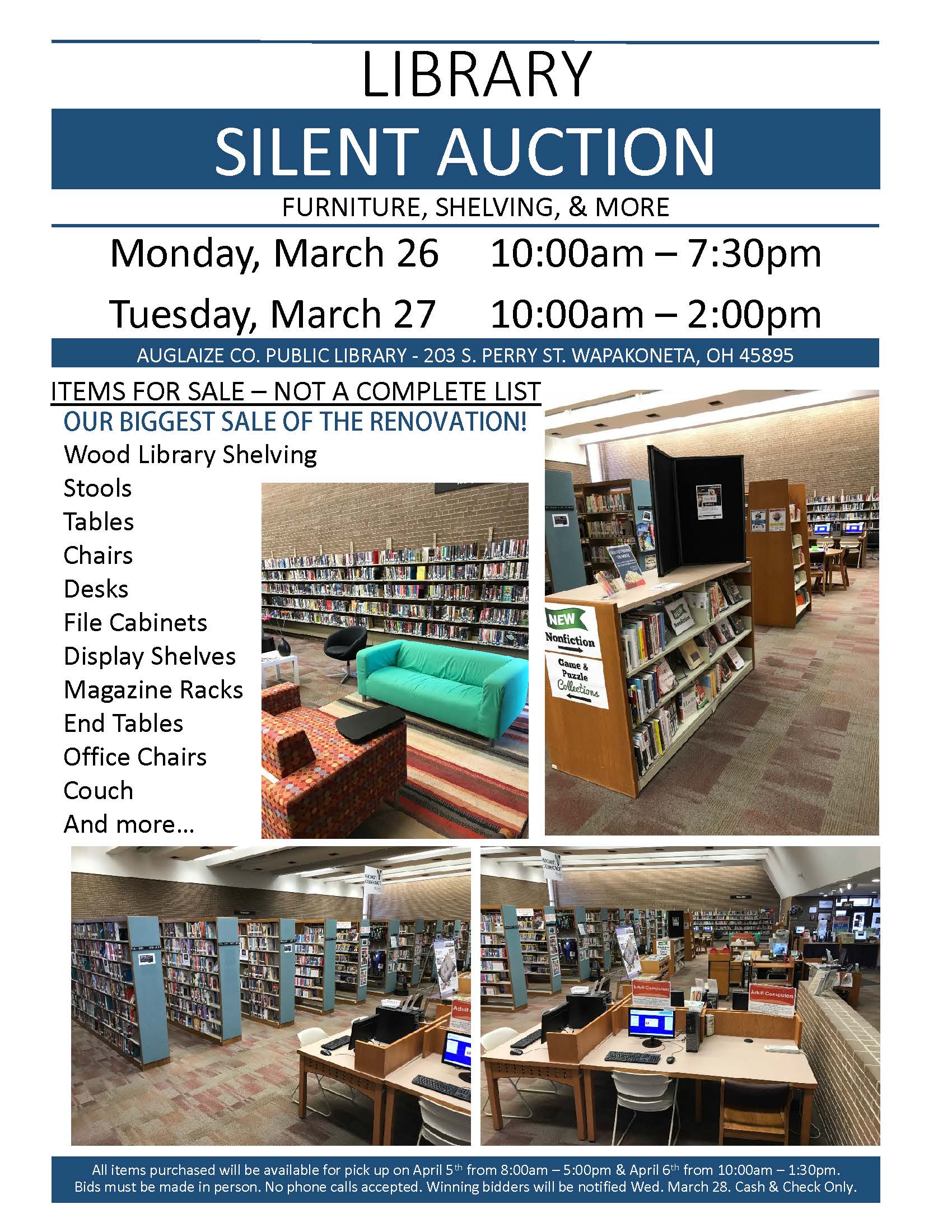 Library Silent Auction Auglaize County Public Library